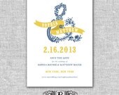 DIY printable, big floral ampersand save the date - sophia design