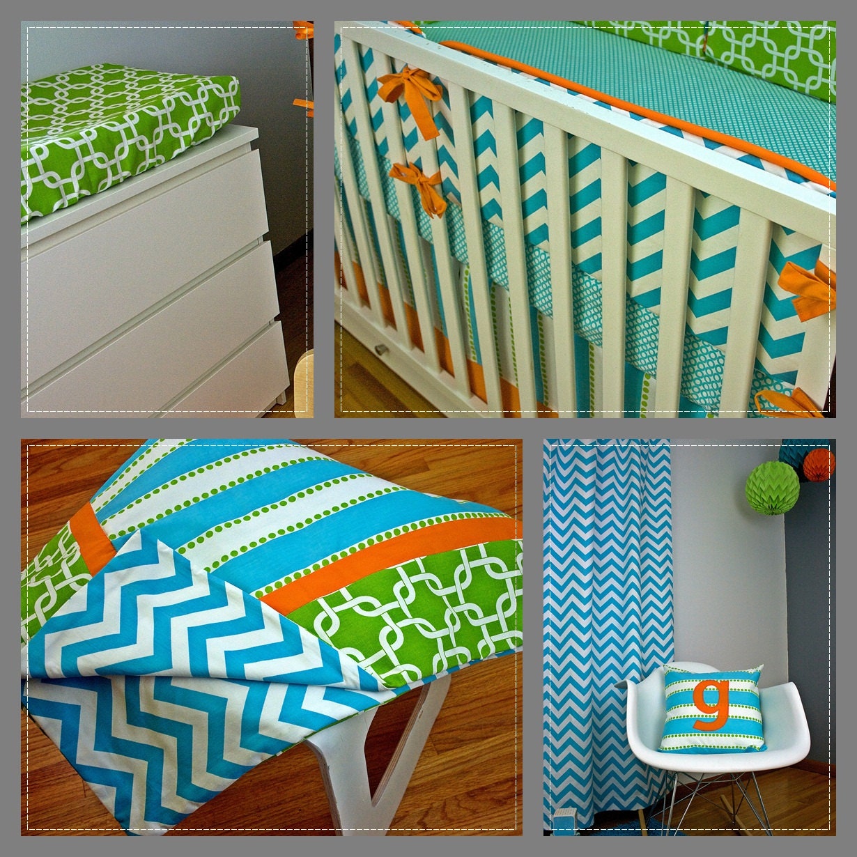 Crib Bedding, Oh the Places You Will Go, Featured in Project Nursery ORIGINAL DESIGNER (Modern Baby Bedding)