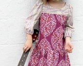 Boho Feather print Drop Waist dress