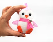 Baby Pink Penguin plush, Eco-friendly Felt Ornament A401 Il_170x135