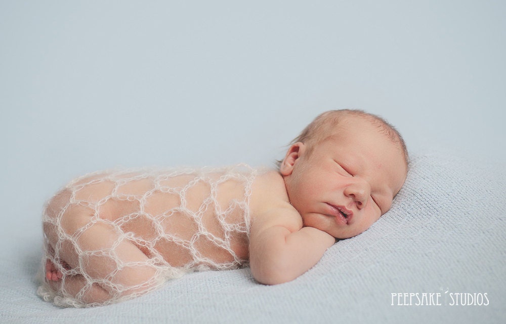 Mohair Wrap - Baby Wrap -  Photography Prop - Baby Blanket - Newborn Wrap - Mohair Blanket