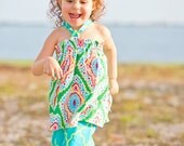 Large Ruffled Flower and Lace Headband, Deep Turquoise