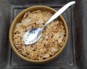 Cereal Killer (tm) -  NEW TEASPOON SIZE - The Original Hand Stamped Vintage Silver Breakfast Spoon by Sycamore Hill