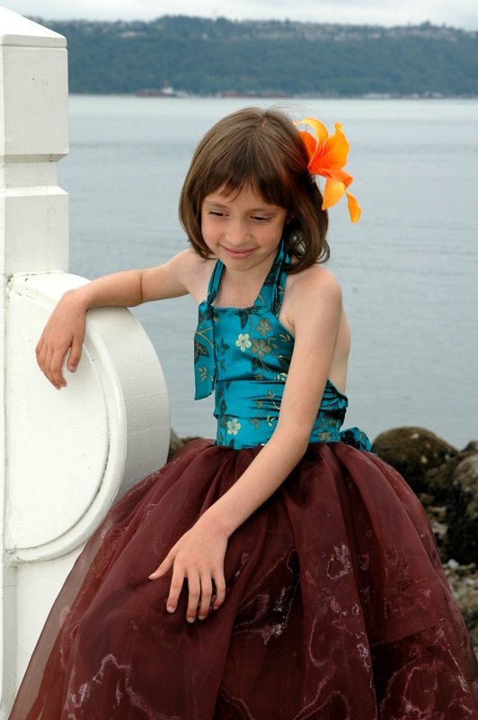 Beach wedding flower girl dress. Pick your colors jr.bridesmaids dress or a dress for a special occasion.