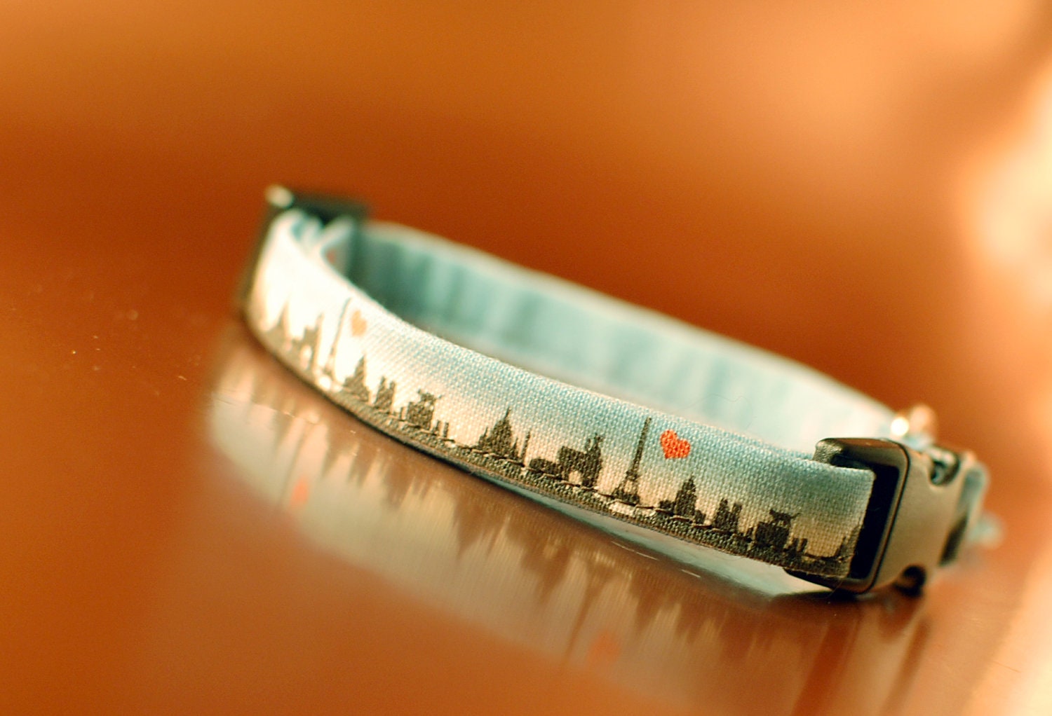 Paris Skyline Cat Collar