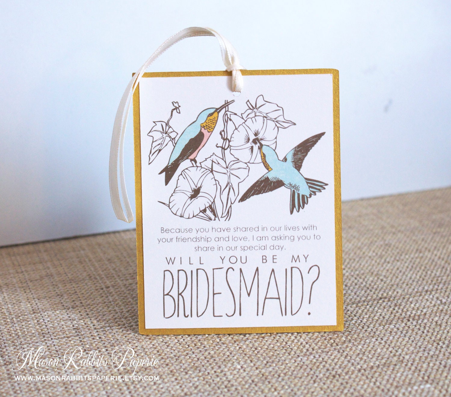 Will You Be My Bridesmaid / Maid Of Honor Gift Tags / Bridal Parrty / Bridesmaid Gift