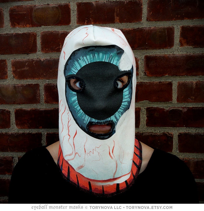 Eyeball Monster Mask (100% Organic Cotton Knit) ADULT or KID size