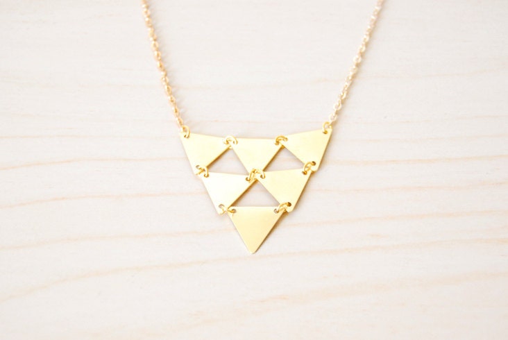 Arizona Dream - Golden Triangle Stacking / Cascade Necklace