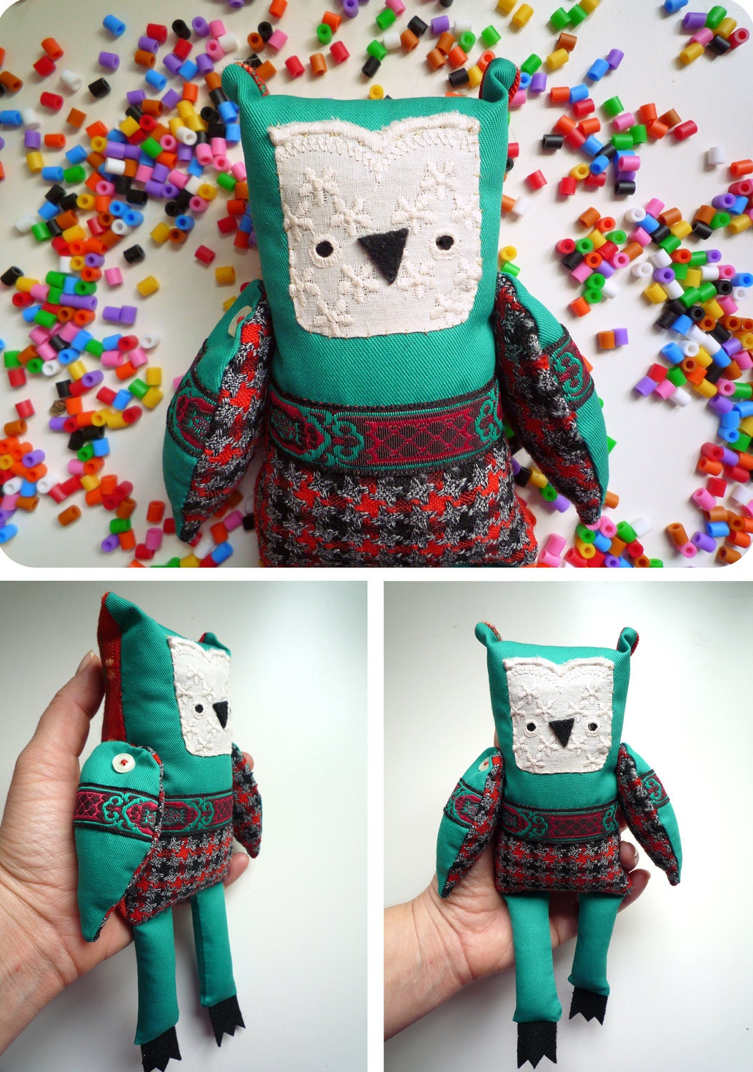 Morris  - Little  owl, soft art  toy  by Wassupbrothers