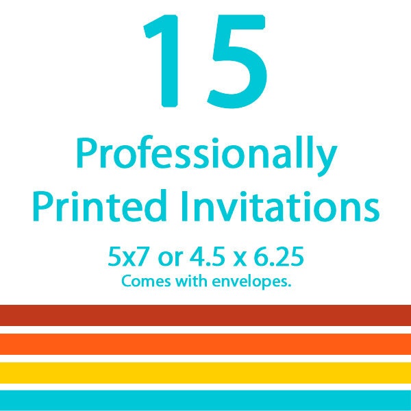 Professional Printing of 15 Invitations Il_570xn