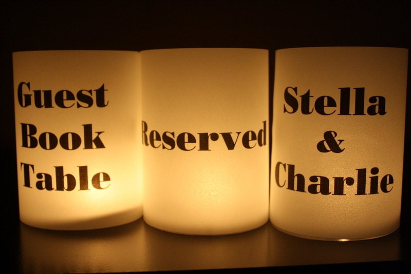 Reception Signs - Wedding Signs - Luminarias - Shorties