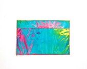 90's Rainbow Hologram Envelope Large Clutch Purse 13" x 8"