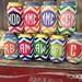 chevron koozie with monogram - choose from 9 different chevron color combos - see pic 2 to view options