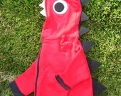 Organic Cotton Dinosaur Hoodie with Black Spikes in size 12-18 months