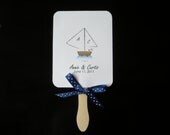 Love Boat Wedding Fan - Set of 20