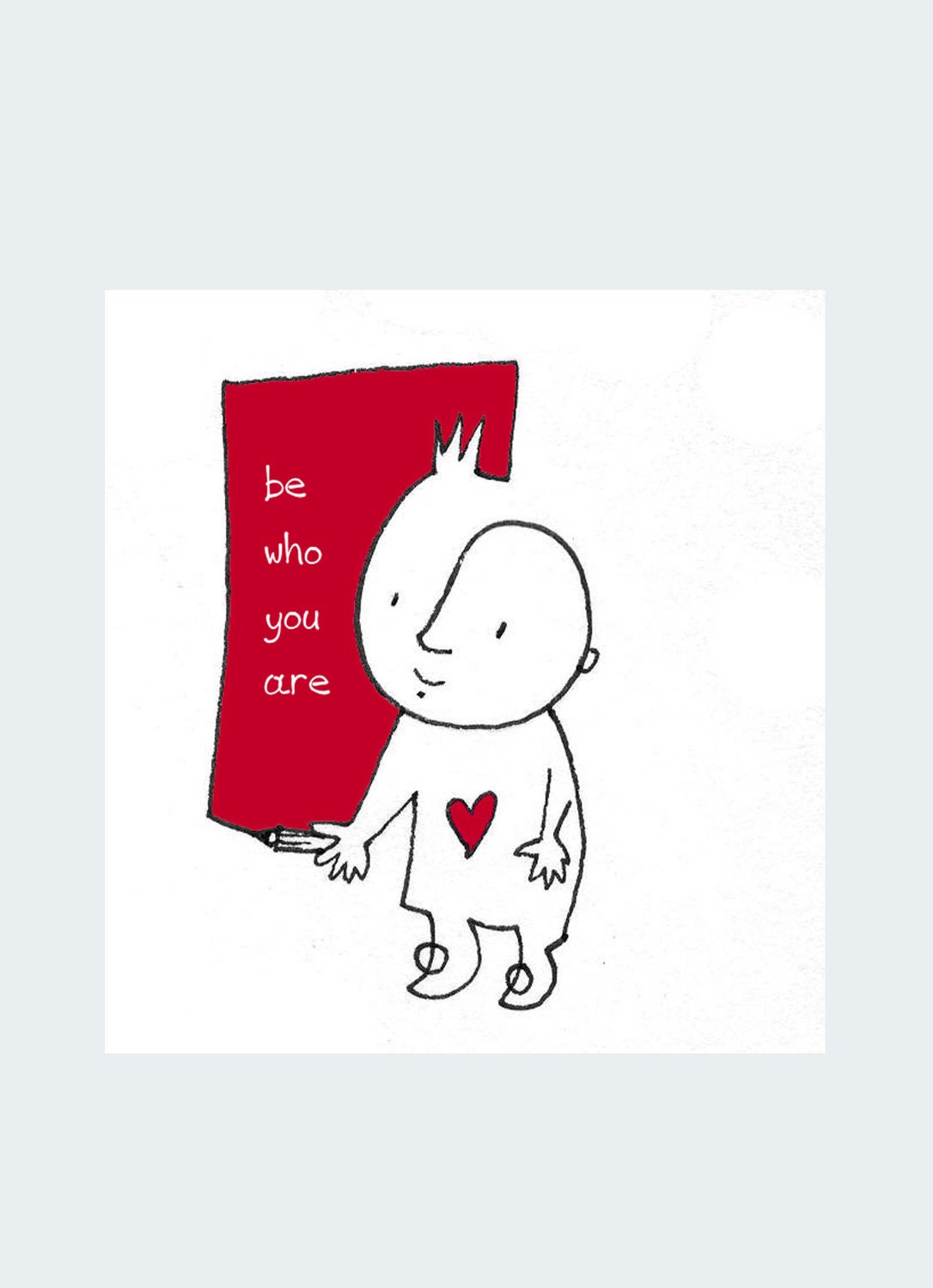 Inspirational art print illustration- Be who you are- inspirational art - art for kids-