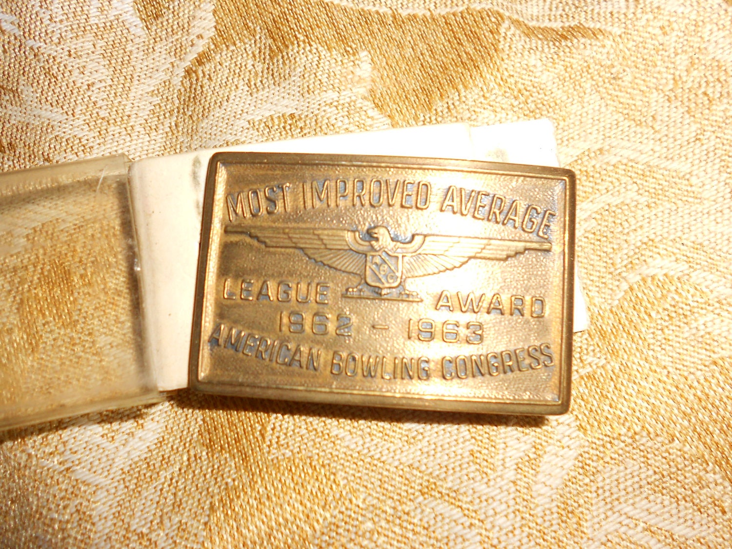 Bowling Belt Buckle "Most Improved Average" ABC American Bowling Congress 1962-1963 League Award