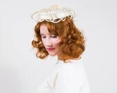 SALE / vintage 1950s hat / bridal hat / Gertrude Clifford