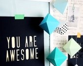 You Are Awesome - die cut print 8x10