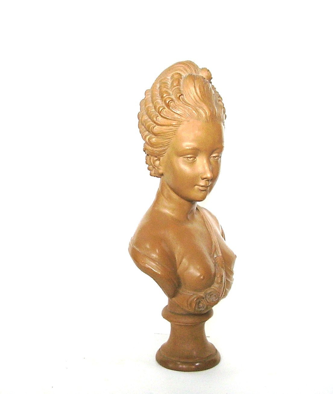 Antique Terracotta Bust Caffieri Woman Semi Nude 19th century