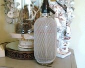 Vintage Crystal Seltzer Bottle, Czechoslovakia, Hand Cut