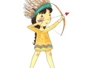 Arrow Love (Girl) - 5"x7" print