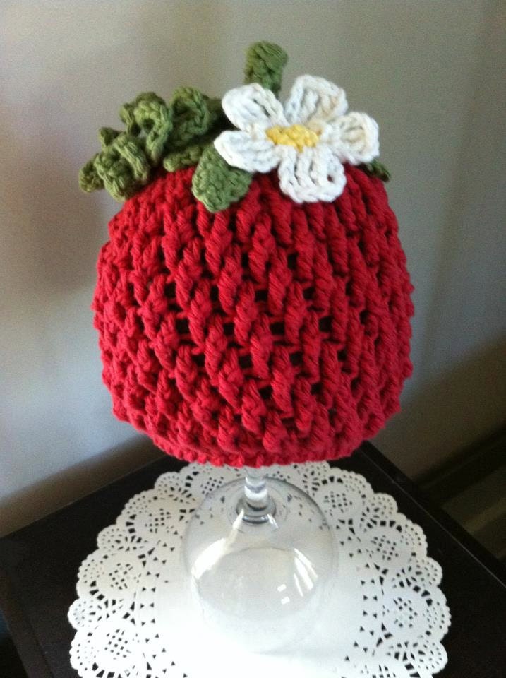 Crochet Pattern for Berrylicious Strawberry Beanie Hat - 6 sizes, baby to adult - Welcome to sell finished items