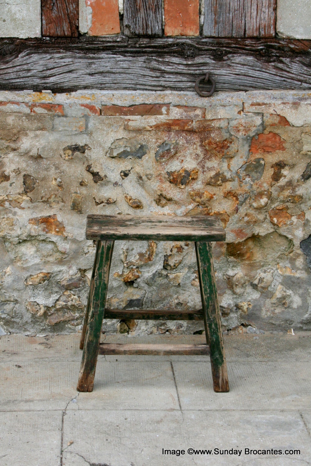 Primitive Rustic French Country Farm Stool