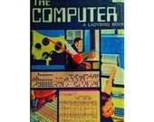 Original 1971 The Computer (Series 654 - How It Works) Ladybird Book Cover Wooden Clock 6x4 Inch (Postcard Size)  - Unique & Very Original