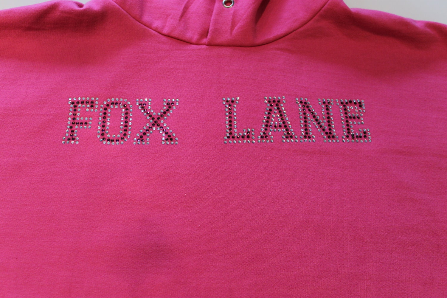 hot pink  boxercraft plush sweatshirt with Fox Lane HS or any high school of your choice across the front.