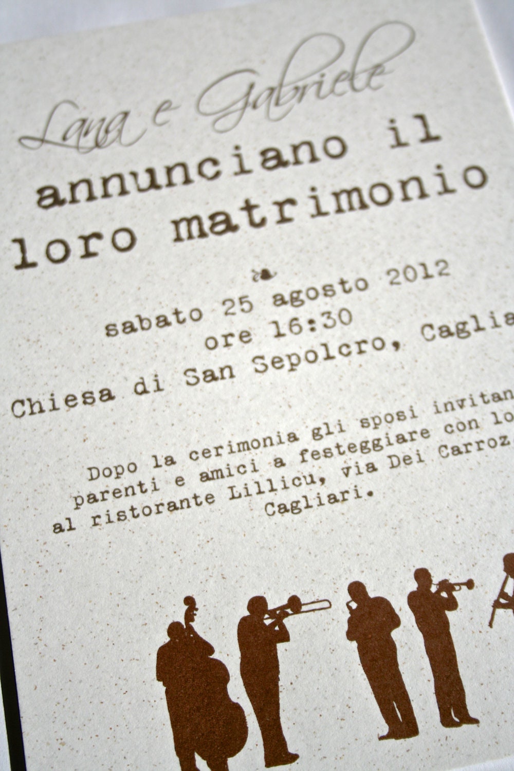 Wedding invitations - modern - band - beer paper