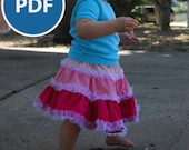 Tiers of Joy Skirt PDF Sewing Pattern - Baby, Children, Teens, and Women's Sizes Included
