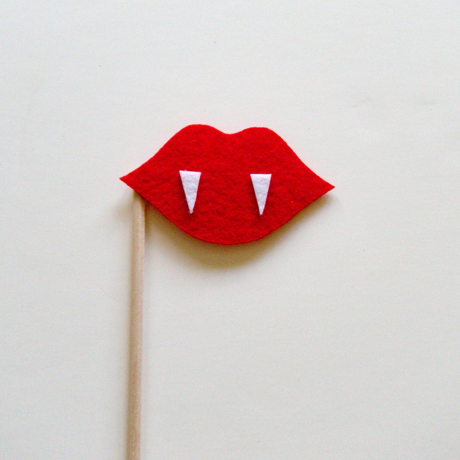 Vampire teeth lips on a stick photo booth prop