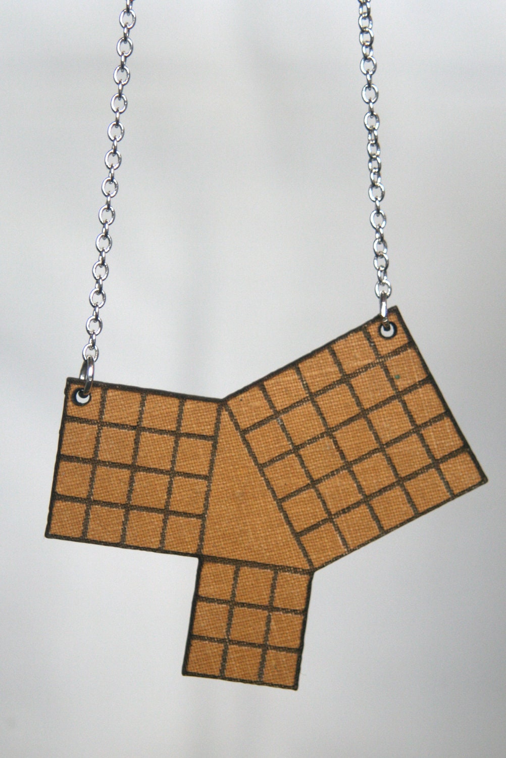 Geometry necklace -- laser-cut book cover -- science geekery