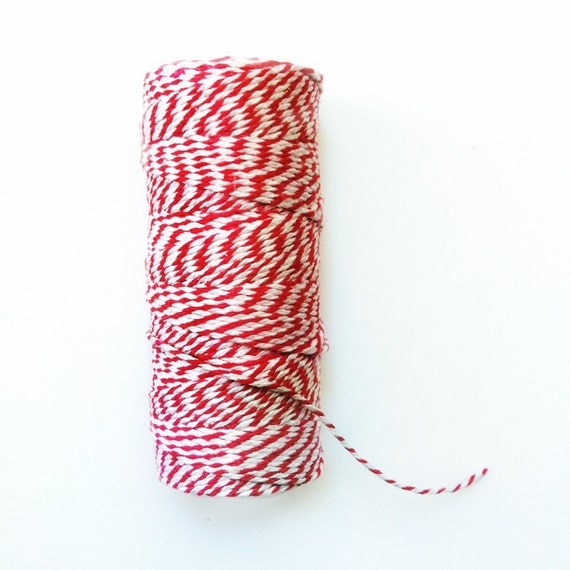 20 Yards Red Bakers Twine - Christmas Holiday Bakers Twine - Gift Wrap - Packaging Il_570xn