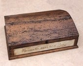 Personalized Rustic Treasure Chest - Add your own Love quote or any message. Unique design.