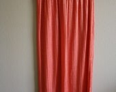 Vintage Orange/Coral Textured High Waisted Maxi Skirt Sz. S/M/L