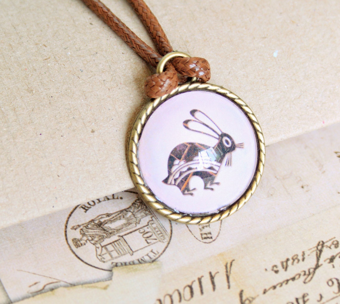 Rabbit men necklace - Tribal wards jewelry collection - Free Worldwide Shipping - Gift for him under 20 USD