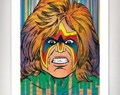 ULTIMATE WARRIOR Wrestling Art Print 11x17 by Rob Osborne