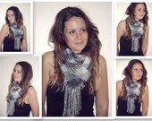 infinity scarf , metallic colour scarf ,glitter scarf