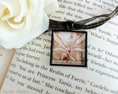 Dragonfly Necklace Fantasy Art Jewelry, Dragonfly Pendant, Black Charm - Sarah Alden