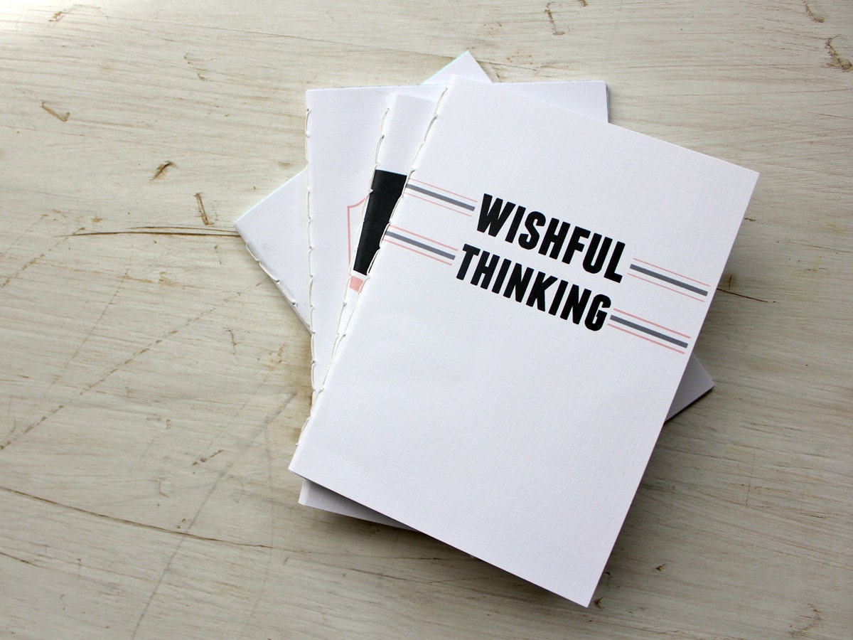 Wishful Thinking - hand bound blank notebook