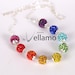 Sterling silver necklace with rainbow Swarovski crystal balls, the ultimate bling and glam, sparkle, free earrings