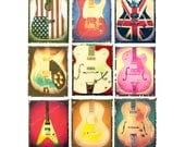 fathers day guitar art gift set 9 guitar prints 11 x 14 custom music prints gift for guy boyfriend husband photographic prints