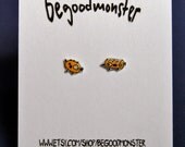 Yellow Monster Earrings  - Posts -  Shrinky Dink - Shrink Plastic