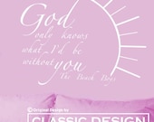 Vinyl Wall Decal - God Only Knows What I'd Be Without You, The Beach Boys lyrics