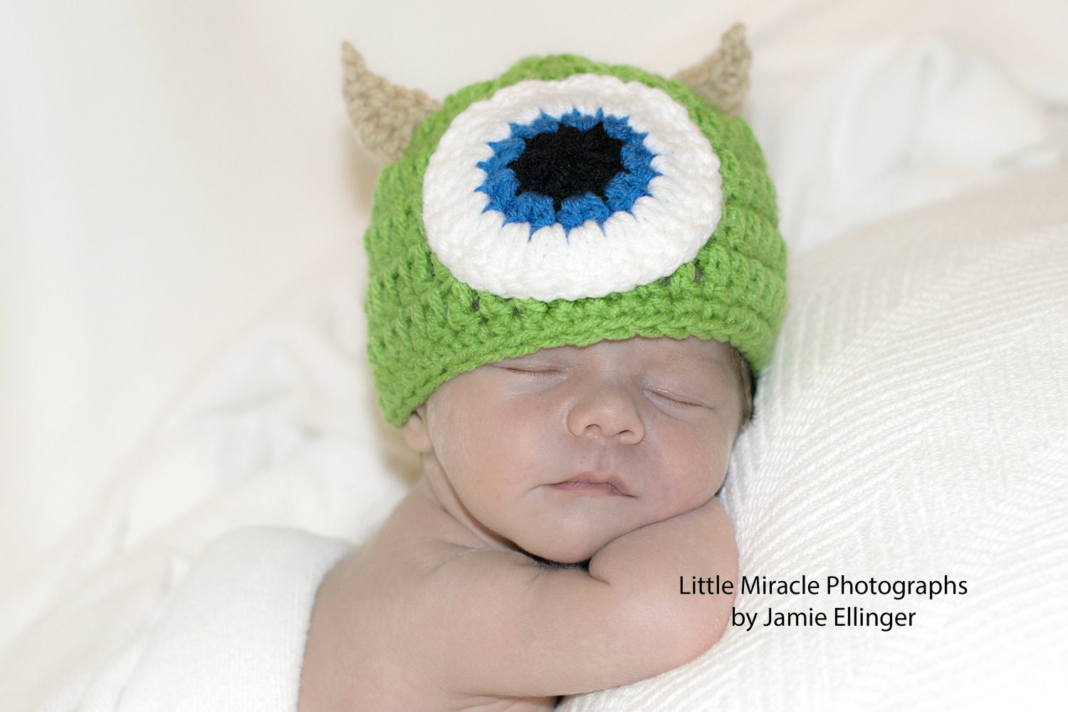 Green One-Eyed Monster Hat - Made to Order