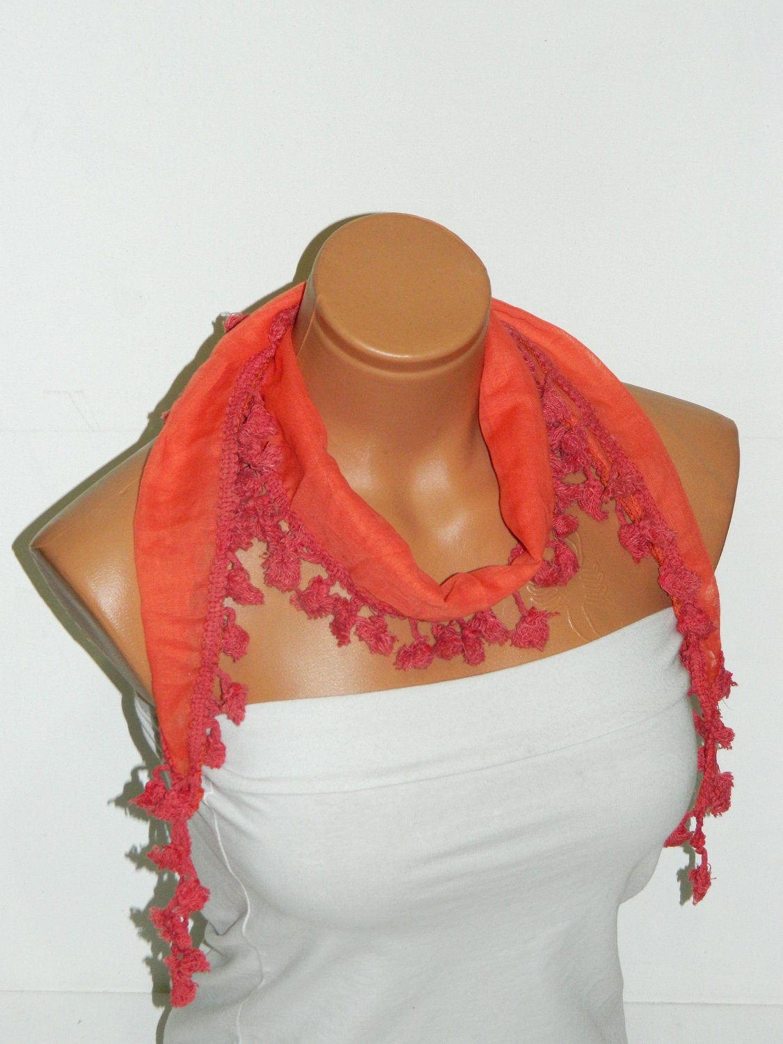 Fashion pomegranate flower  Scarves.Turkish Fabric Fringed tasseled Scarf ..bandana,headband,wedding,bridal,authentic, romantic,