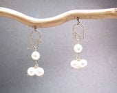 Cosmopolitan 1 Earrings choice ivory or peacock freshwater pearls