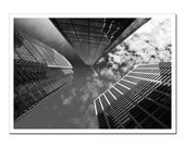 Philadelphia Photography Print,  Downtown Philly Skyscrapers, Black and White, Photo Paper or Canvas Art Photography 5x7, dude gift